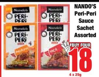 Nando's Peri-Peri Sauce Sachet Assorted