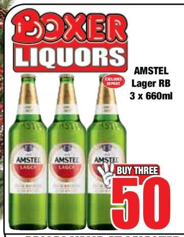 AMSTEL LAGER RB 3 X 660ML