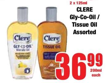 CLERE Gly-Co-Oil / Tissue Oil Assorted