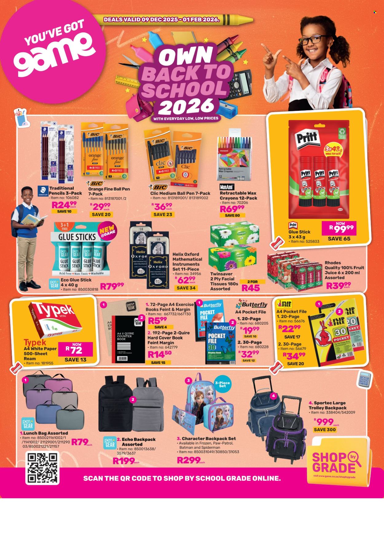 Game specials - 09/12/2025 - 01/02/2026. Page 1