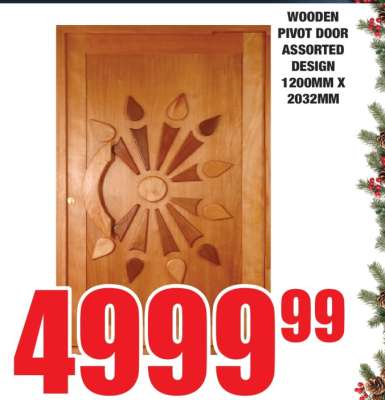 WOODEN PIVOT DOOR ASSORTED DESIGN 1200MM X 2032MM