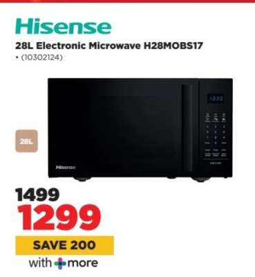 Hisense 28L Electronic Microwave H28MOBS17