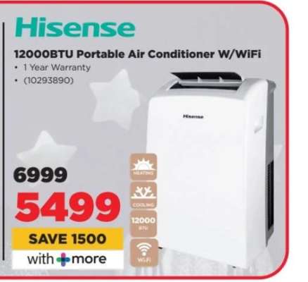 Hisense 12000BTU Portable Air Conditioner W/WiFi