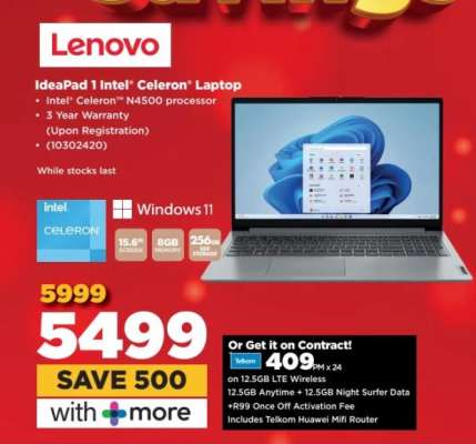 Lenovo IdeaPad 1 Intel Celeron Laptop