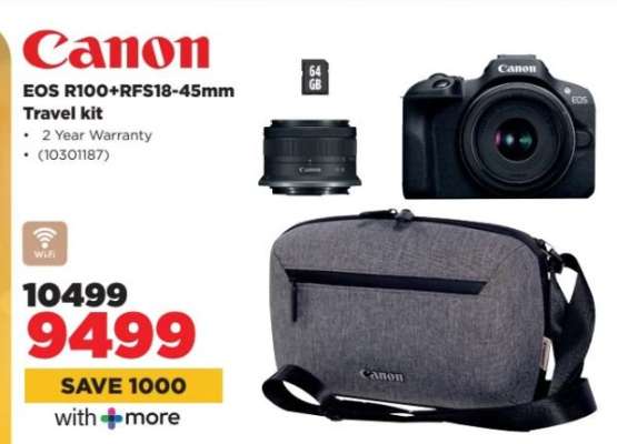 Canon EOS R100+ RFS18-45mm Travel kit