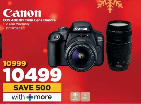 Canon EOS 4000D Twin Lens Bundle