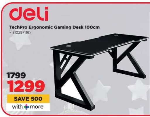 TechPro Ergonomic Gaming Desk 100cm