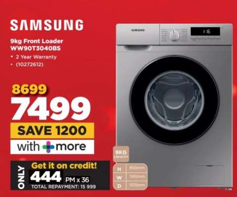 Samsung 9kg Front Loader WW90T3040BS