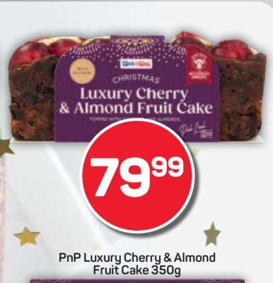 PnP Luxury Cherry & Almond Fruit Cake 350g