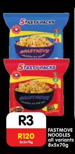 FASTMOVE NOODLES all variants 8x5x70g