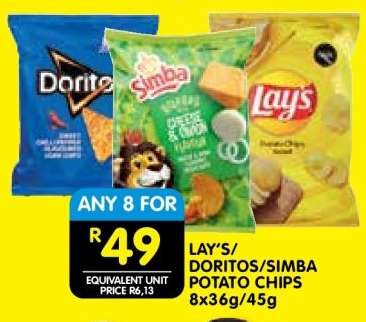 LAY’S/DORITOS/SIMBA POTATO CHIPS