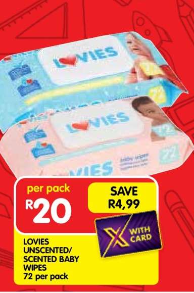LOVIES UNSCENTED/SCENTED BABY WIPES