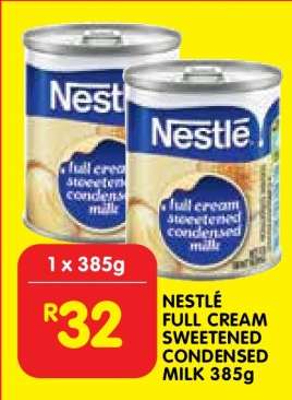NESTLÉ FULL CREAM SWEETENED CONDENSED MILK 385g