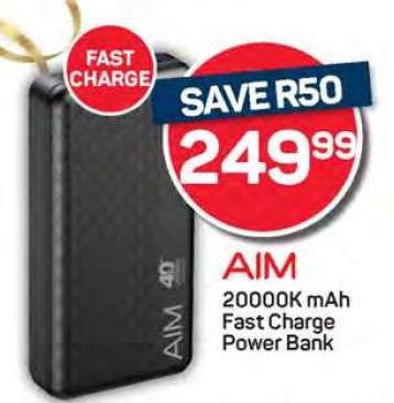 AIM 20000K mAh Fast Charge Power Bank