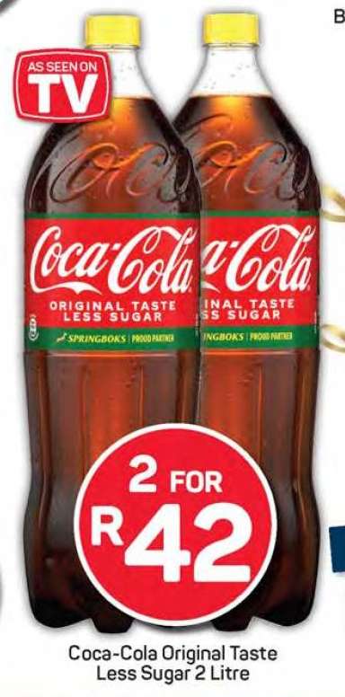 Coca-Cola Original Taste Less Sugar 2 Litre