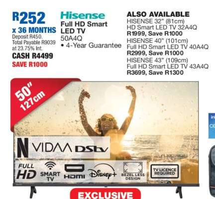 Hisense Full HD Smart LED TV 50A4Q