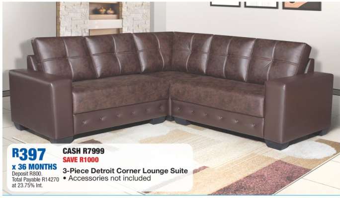 3-Piece Detroit Corner Lounge Suite