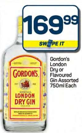 Gordon's London Dry or Flavoured Gin