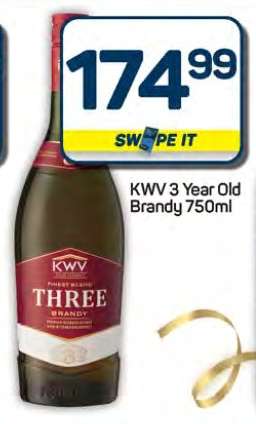 KWV 3-Year Old Brandy 750ml