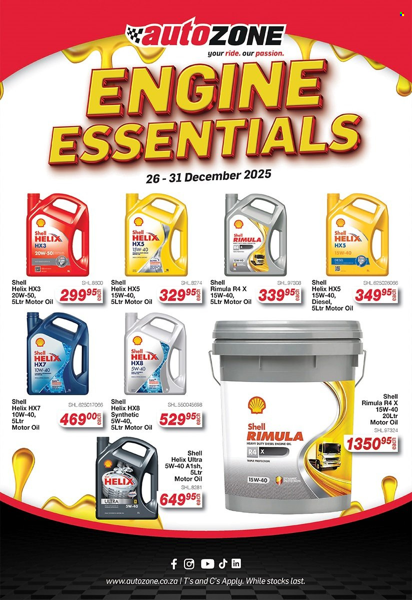 AutoZone specials - 26/12/2025 - 31/12/2025. Page 1
