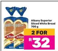 Albany Superior Sliced White Bread 700 g