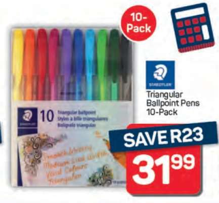 Triangular Ballpoint Pens 10-Pack