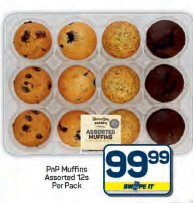 PnP Muffins Assorted 12s Per Pack