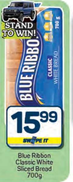 Blue Ribbon Classic White Sliced Bread 700g