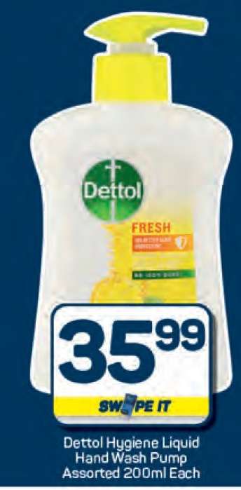 Dettol Hygiene Liquid Hand Wash Pump Assorted 200ml Each