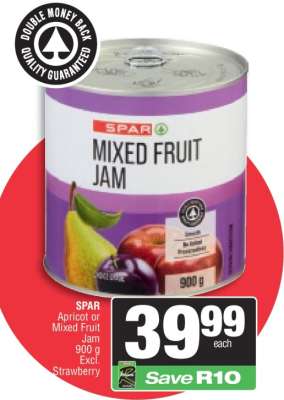 SPAR Apricot or Mixed Fruit Jam