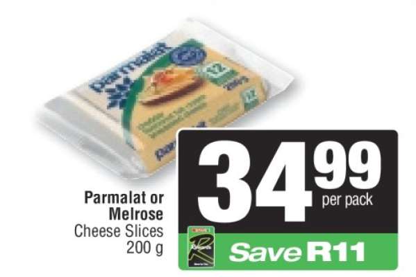 Parmalat or Melrose Cheese Slices