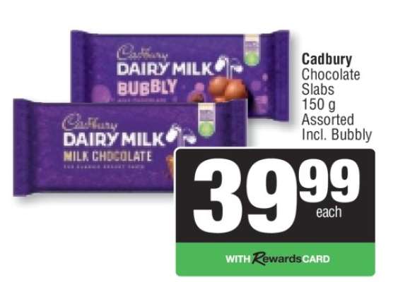 Cadbury Chocolate Slabs