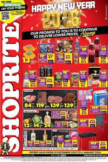 Shoprite catalogue  - 29/12/2025 - 04/01/2026.