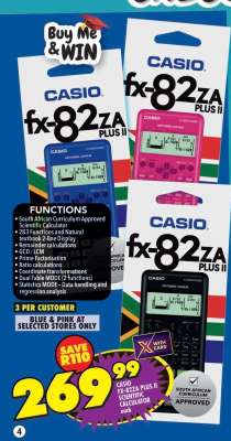 CASIO FX-82ZA Plus II Scientific Calculator