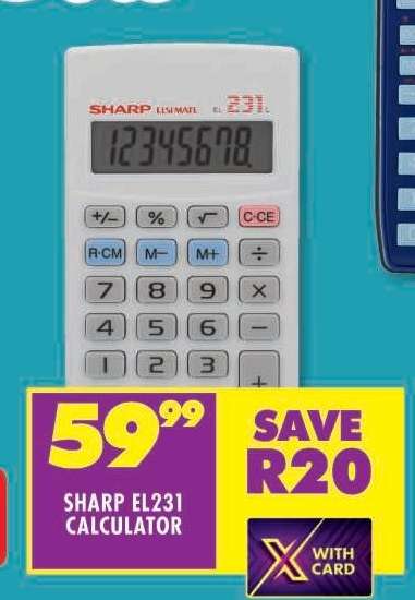 SHARP EL231 CALCULATOR