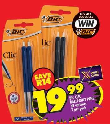 BIC CLIC BALLPOINT PENS