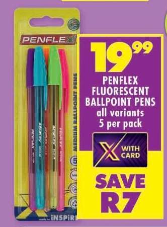 PENFLEX FLUORESCENT BALLPOINT PENS