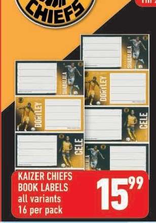 KAIZER CHIEFS BOOK LABELS