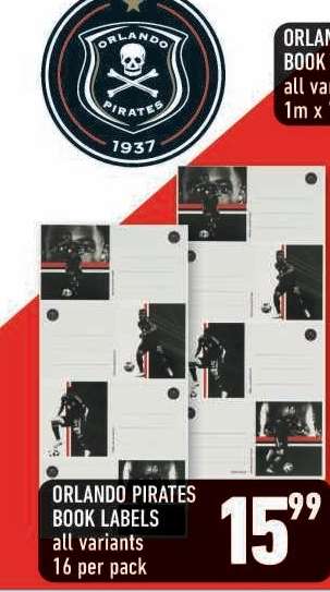 ORLANDO PIRATES BOOK LABELS