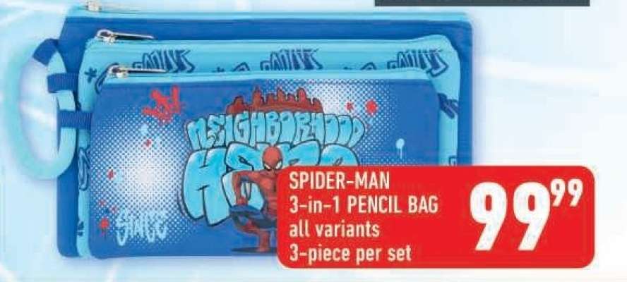 SPIDER-MAN 3-in-1 PENCIL BAG