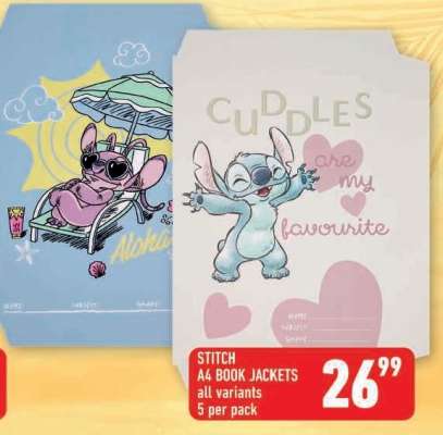 STITCH A4 BOOK JACKETS