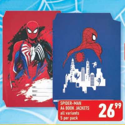 SPIDER-MAN A4 BOOK JACKETS