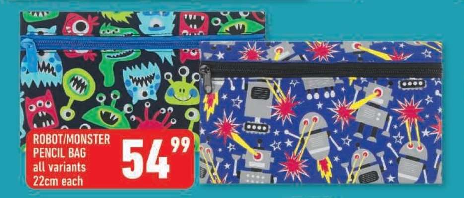 ROBOT/MONSTER PENCIL BAG