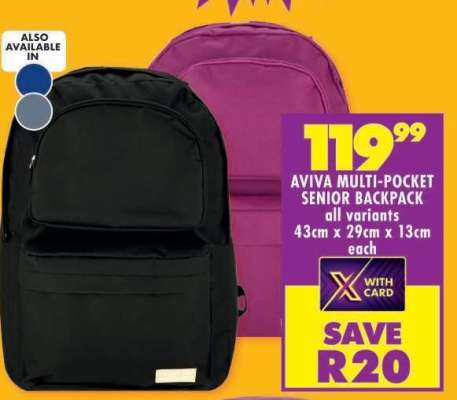 AVIVA MULTI-POCKET SENIOR BACKPACK