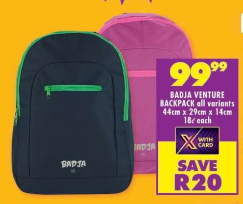 BADJA VENTURE BACKPACK all variants