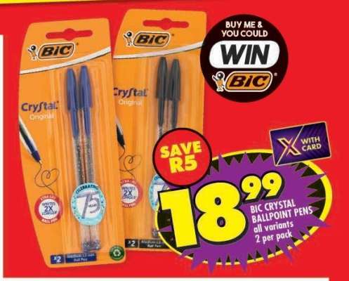 BIC CRYSTAL BALLPOINT PENS