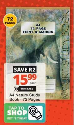 A4 Nature Study Book - 72 Pages