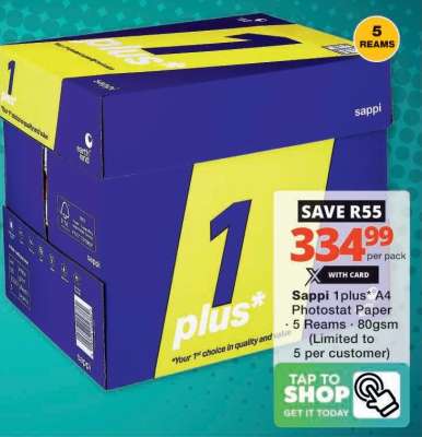Sappi 1plus A4 Photostat Paper
