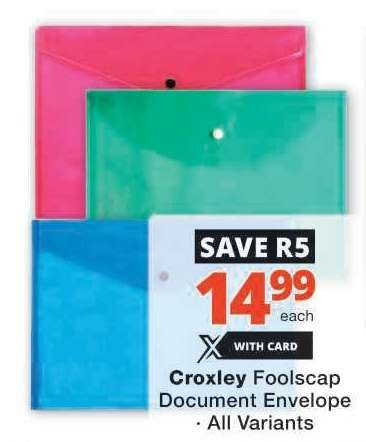 Croxley Foolscap Document Envelope