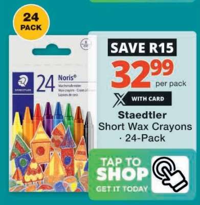 Staedtler Short Wax Crayons · 24-Pack